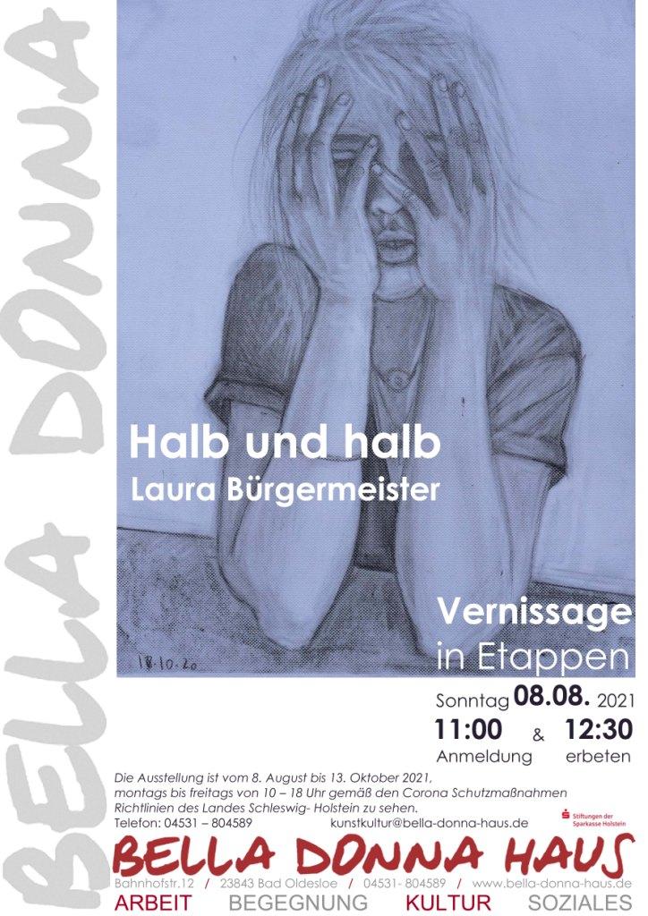 Bad Oldesloe: HALB und HALB  –    Malerei, Fotografie, Zeichnung  –  Ausstellung von Laura Bürgermeister gefördert von den Stiftungen der Sparkassen Holstein