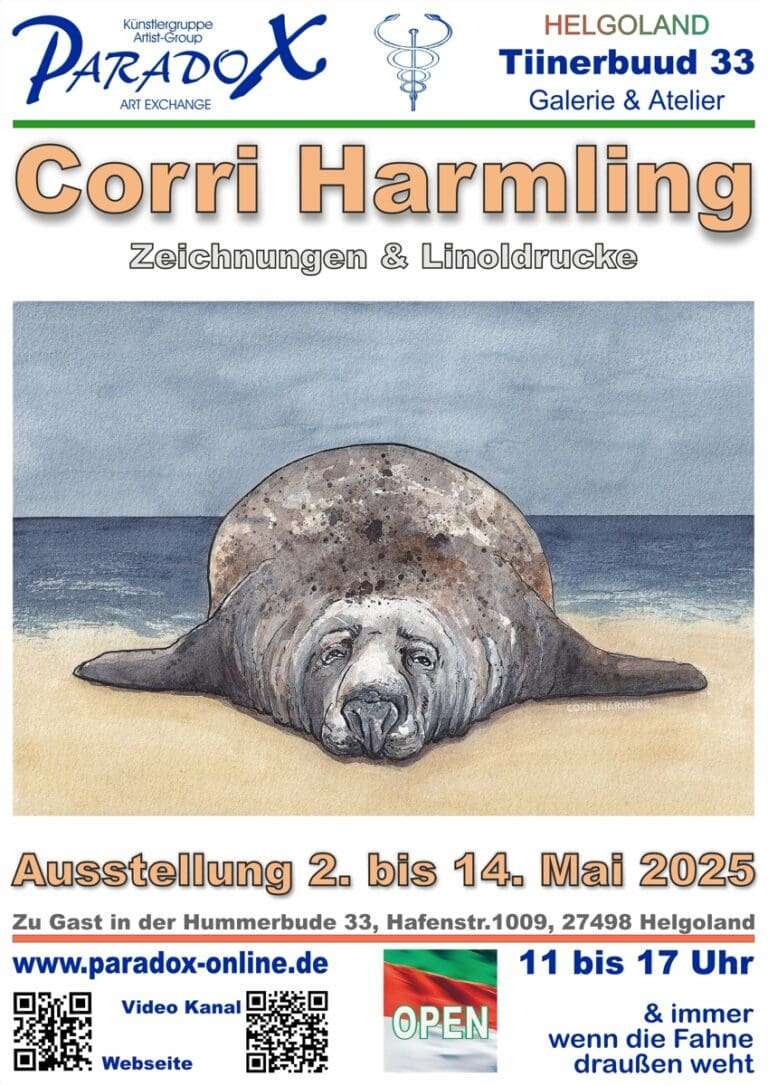 Helgoland: Galerie Tiinerbuud 33 Ausstellung Corri Harmling