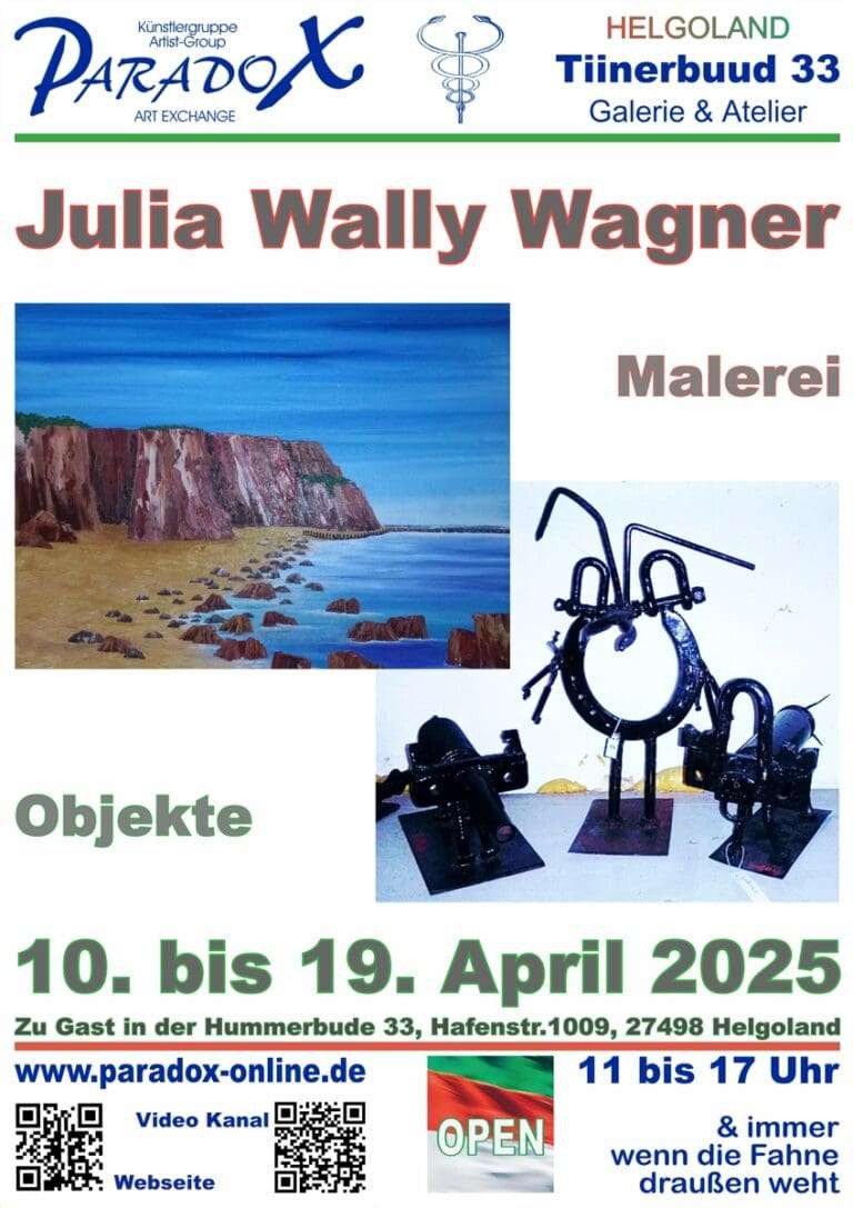 Helgoland: Galerie Tiinerbuud 33 Ausstellung Julia Wally Wagner